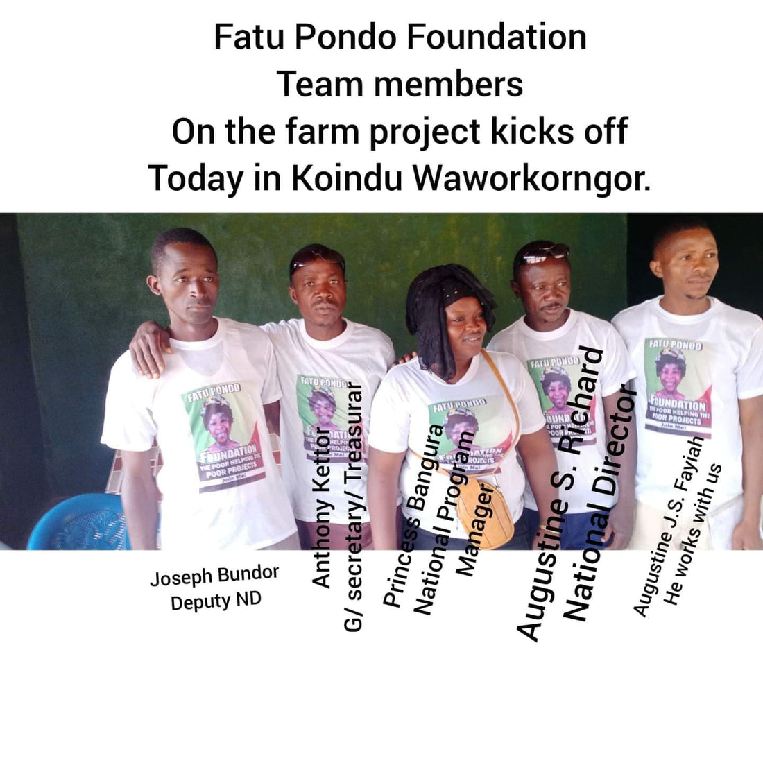 Officials of Fatu Pondo Foundation in Liberia, West Africa