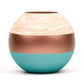 Handpainted Glass Vase | Painted Copper Bowl Art Glass Round Vase |