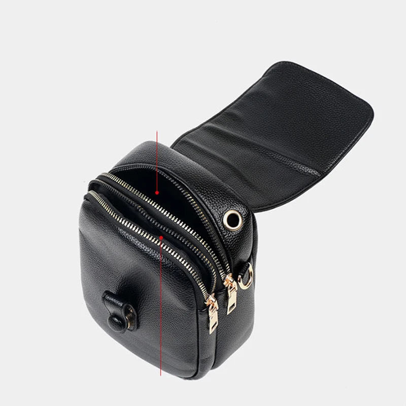 Small Crossbody Shoulder Bags Women Multi-functional Daily Cell Phone Pocket Card Purse Female Fashion Messenger Bag Tote Fatu Pondo Foundation
