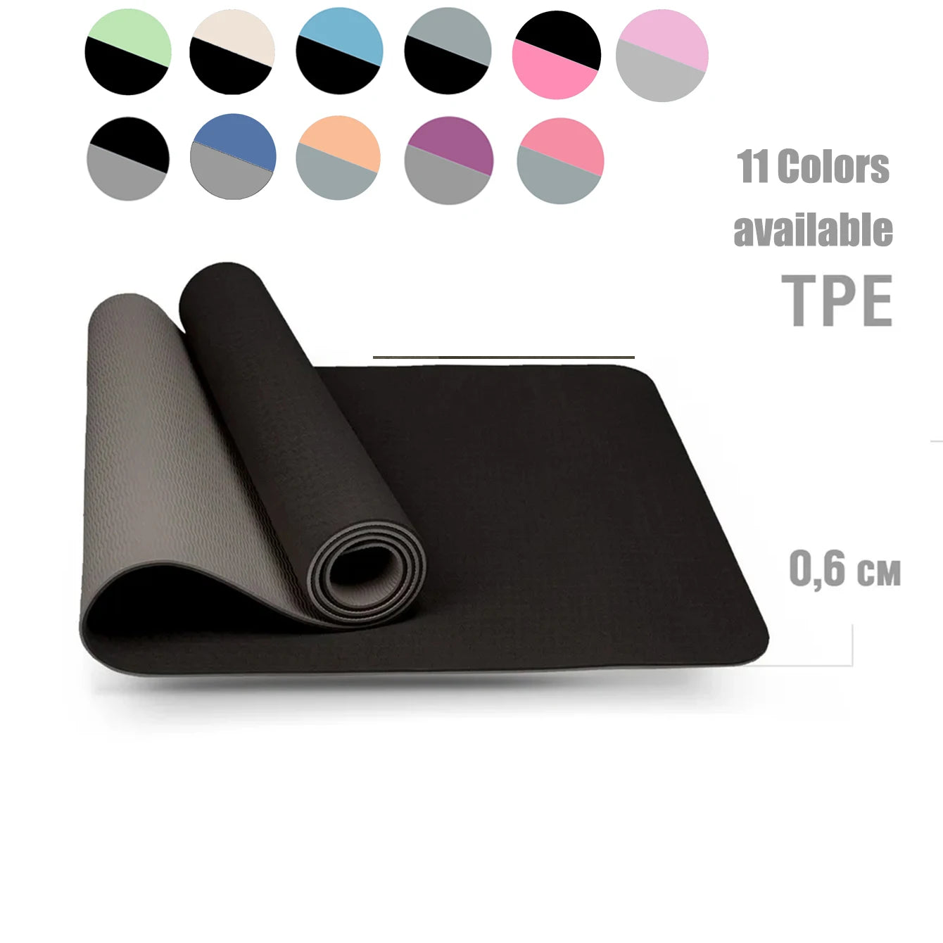 Yoga Mat,Double-Sided Non Slip Eco Friendly Fitness Exercise Mat with Strap TPE YogaMats for Women Men,for Yoga,Pilates,Exercise Fatu Pondo Foundation
