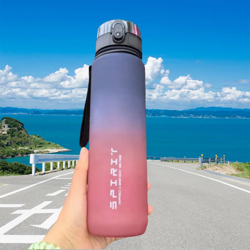 500ML/1000ML Large Capacity Sports Water Bottle Motivational Leak Proof Portable Reusable Plastic Cups Outdoor Travel Gym Jugs Fatu Pondo Foundation