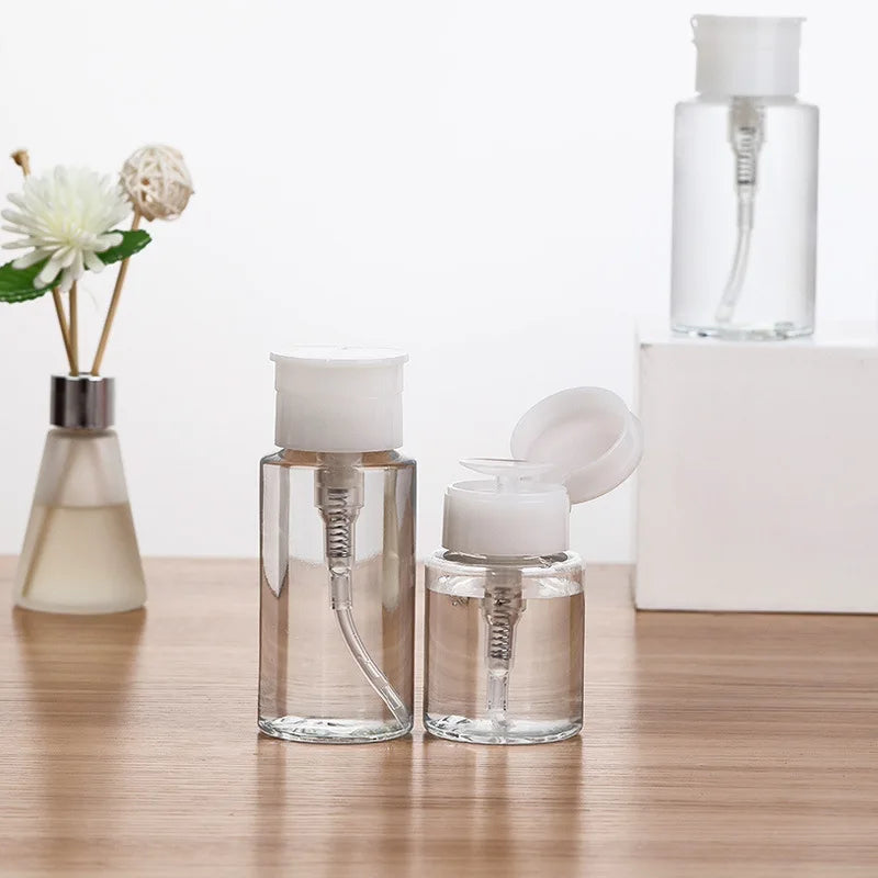 Refillable Bottles Push-type Bottling Push Down Empty Pump Dispenser Bottle for Nail Polish and Makeup Remover Bottle Packaging Fatu Pondo Foundation
