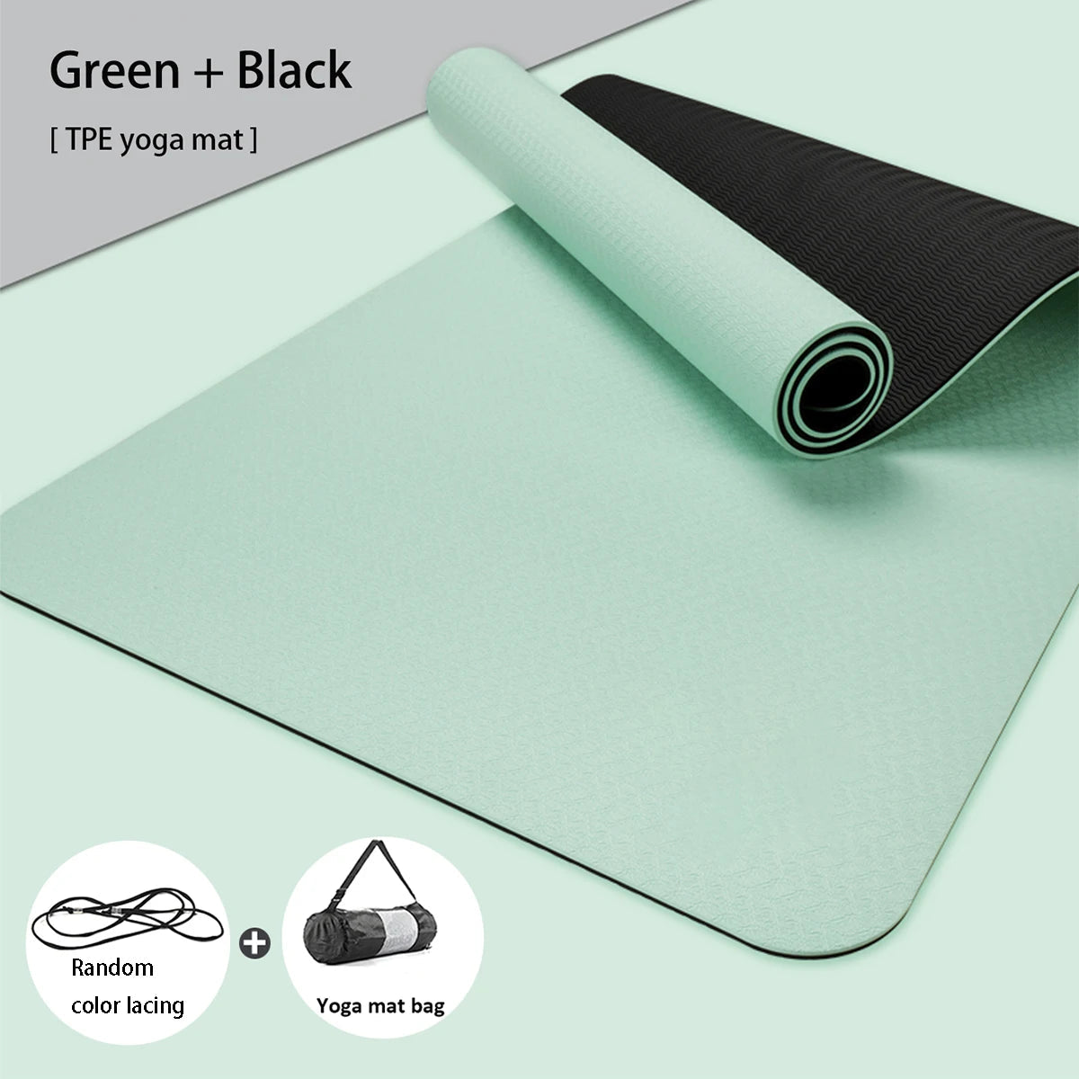 Yoga Mat,Double-Sided Non Slip Eco Friendly Fitness Exercise Mat with Strap TPE YogaMats for Women Men,for Yoga,Pilates,Exercise Fatu Pondo Foundation