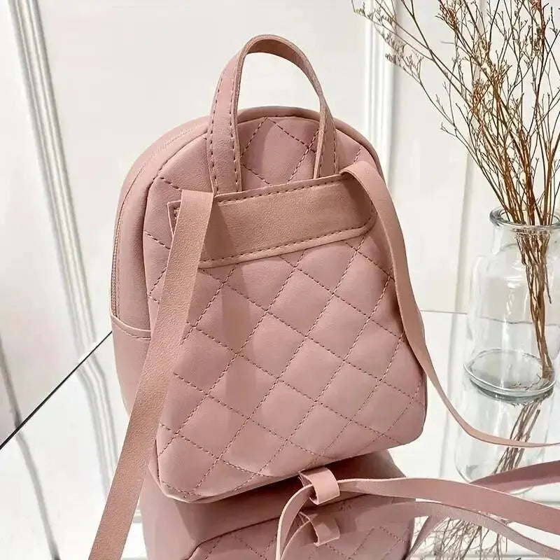 Fashion Backpack Women Designer PU Leather Small Girl Backpack Bag Leisure Women Shoulder Bag Mini School Backpack Travel Bag Fatu Pondo Foundation