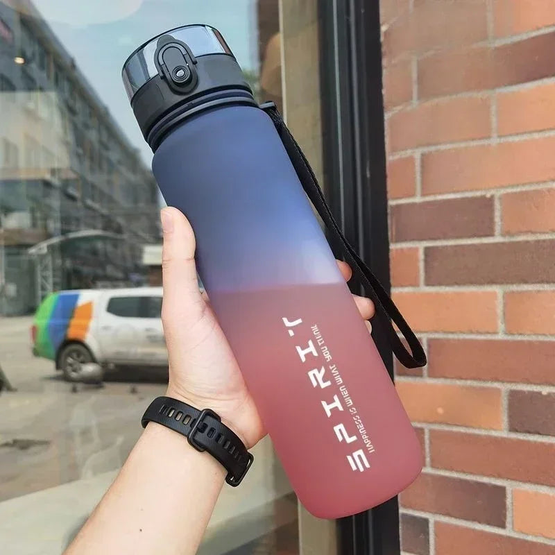 1 Liter Large Capacity Sports Water Bottle Leak Proof Colorful Plastic Cup Drinking Outdoor Travel Portable Gym Fitness Jugs Fatu Pondo Foundation
