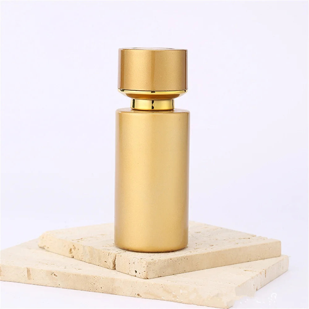 50ML Perfume Bottle Portable Cosmetics Container High-end Cylindrical Colored Glass Dispensing Empty Spray Bottles Travel Tool Fatu Pondo Foundation