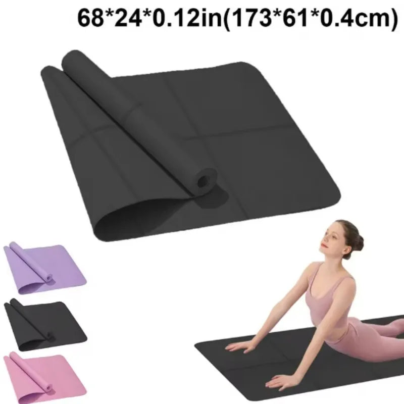 Yoga Mat Anti-skid Sports Fitness EVA Comfort Foam 4MM Thick Yoga Mat for Exercise Yoga and Pilates Gymnastics Mat Fatu Pondo Foundation