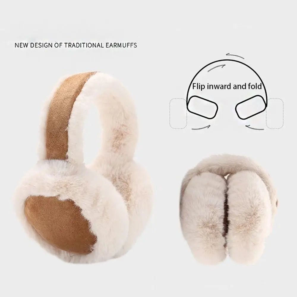Plush Earmuffs Soft Ear Cap Thicken Foldable Ear Cover Folding Keep
