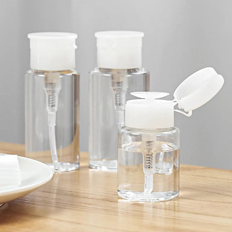 Refillable Bottles Push-type Bottling Push Down Empty Pump Dispenser Bottle for Nail Polish and Makeup Remover Bottle Packaging Fatu Pondo Foundation