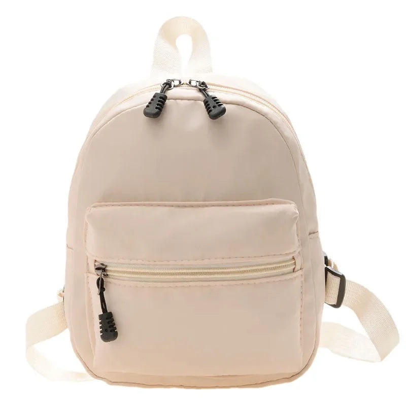 Fashion Solid Color Backpack Women Nylon Knapsack Preppy Style Mini Rucksacks bag for women Fatu Pondo Foundation
