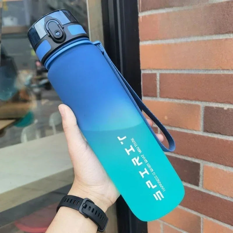 1 Liter Large Capacity Sports Water Bottle Leak Proof Colorful Plastic Cup Drinking Outdoor Travel Portable Gym Fitness Jugs Fatu Pondo Foundation