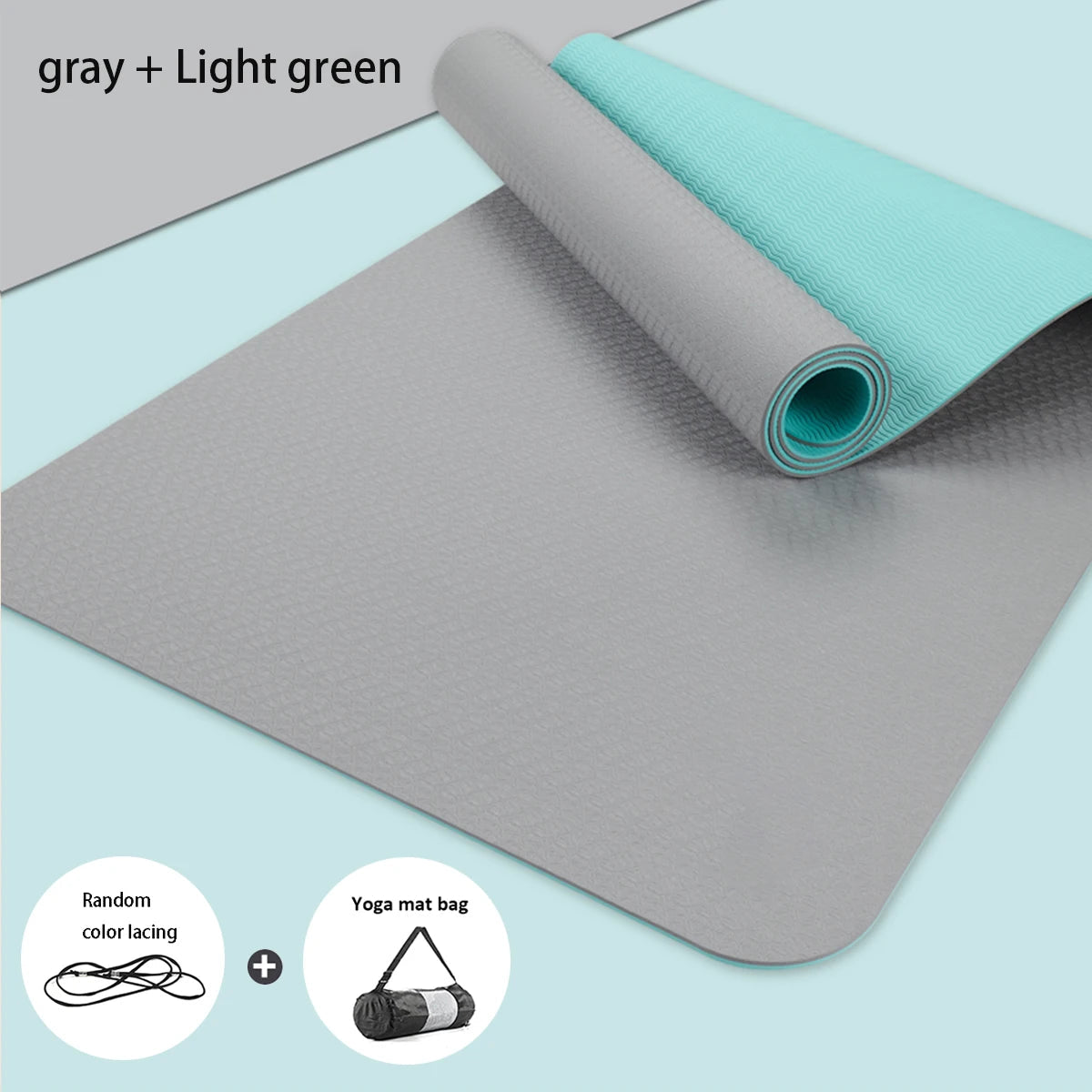 Yoga Mat,Double-Sided Non Slip Eco Friendly Fitness Exercise Mat with Strap TPE YogaMats for Women Men,for Yoga,Pilates,Exercise Fatu Pondo Foundation