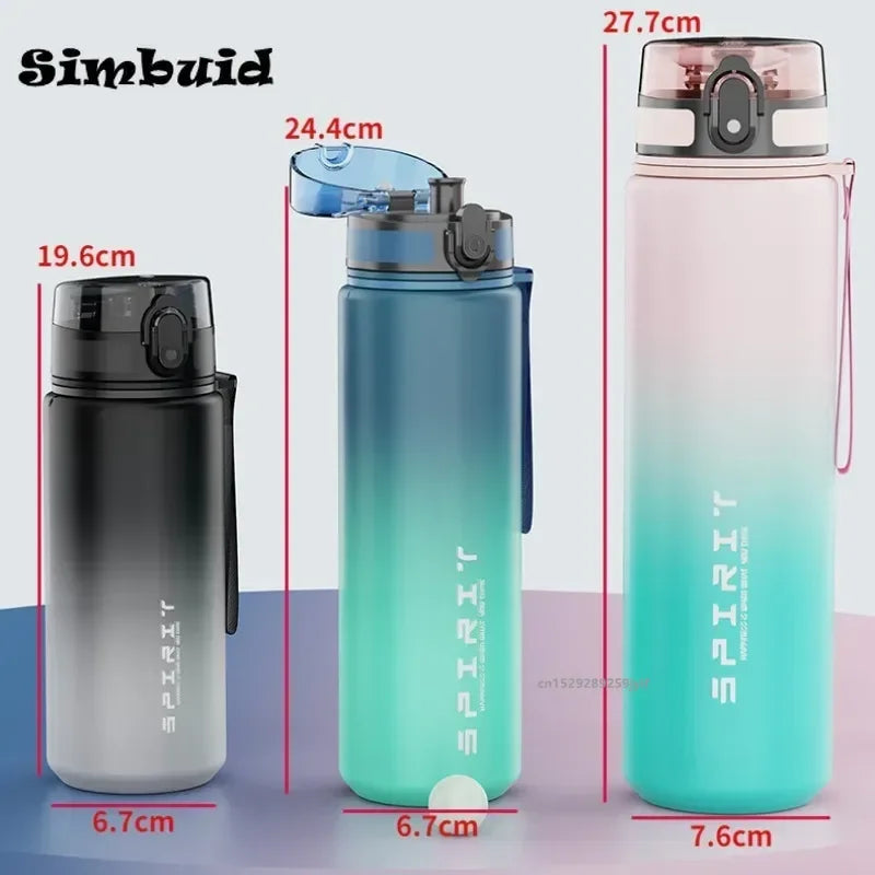 1 Liter Large Capacity Sports Water Bottle Leak Proof Colorful Plastic Cup Drinking Outdoor Travel Portable Gym Fitness Jugs Fatu Pondo Foundation