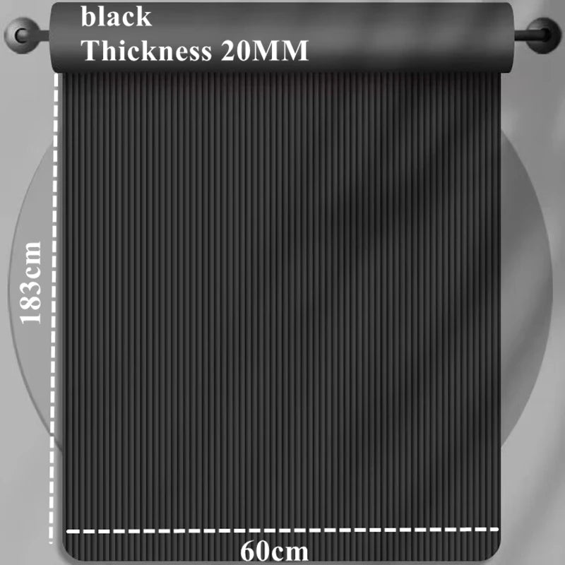 20MM 183×60cmThick Yoga Mats Anti-slip Sport Fitness Mat Blanket for Exercise Yoga and Pilates Gymnastics Mat Fitness Equipment Fatu Pondo Foundation