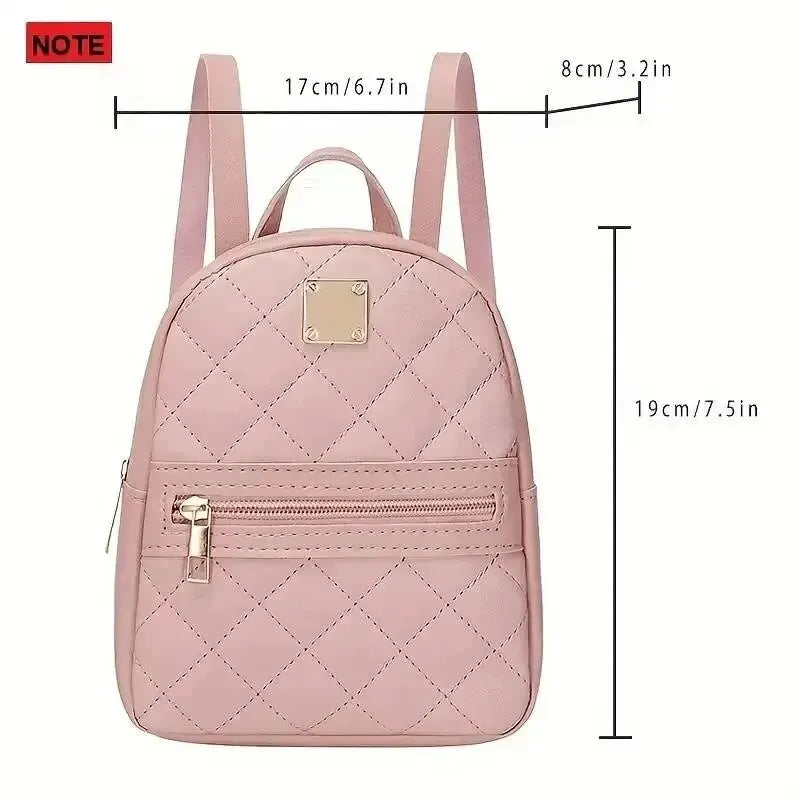 Fashion Backpack Women Designer PU Leather Small Girl Backpack Bag Leisure Women Shoulder Bag Mini School Backpack Travel Bag Fatu Pondo Foundation