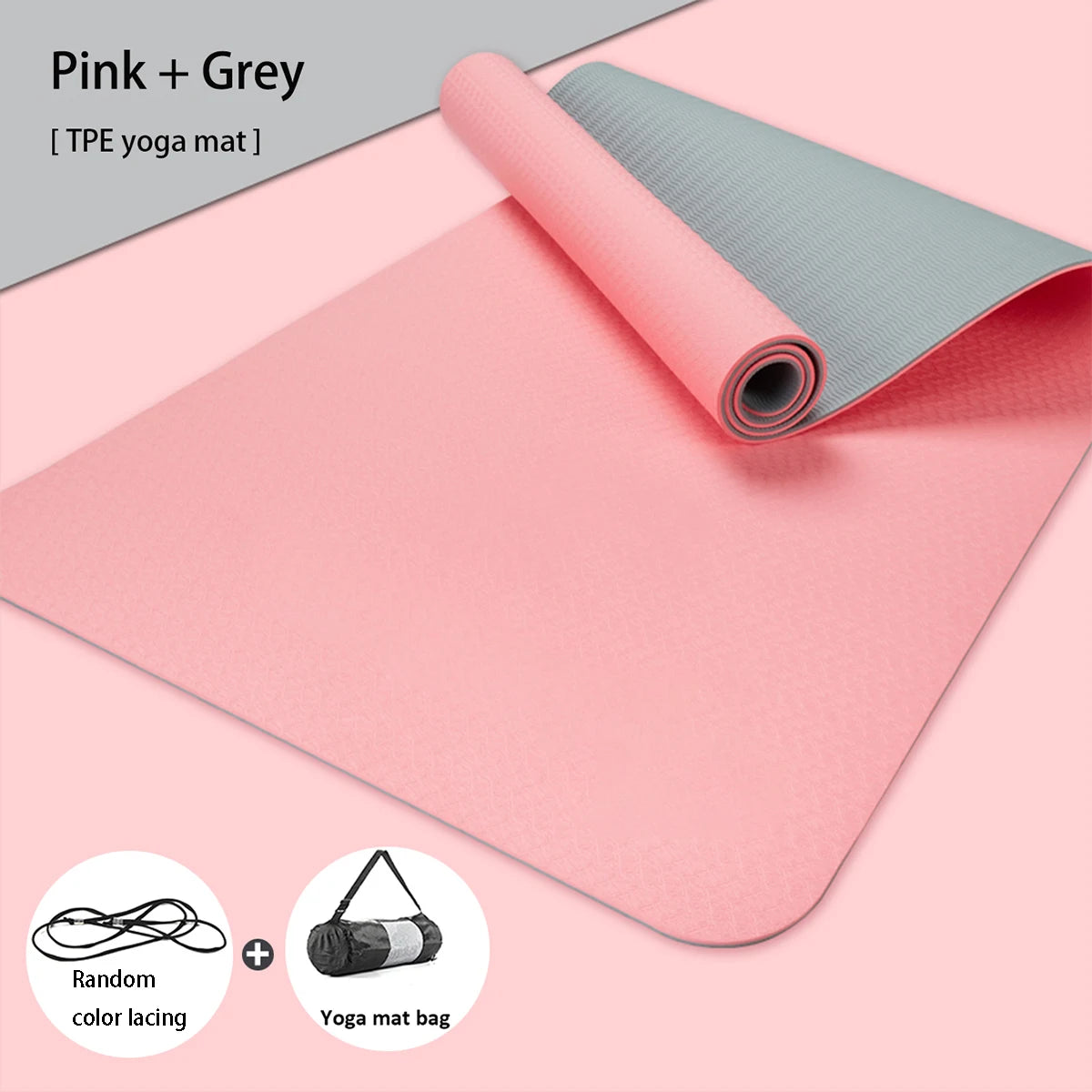 Yoga Mat,Double-Sided Non Slip Eco Friendly Fitness Exercise Mat with Strap TPE YogaMats for Women Men,for Yoga,Pilates,Exercise Fatu Pondo Foundation