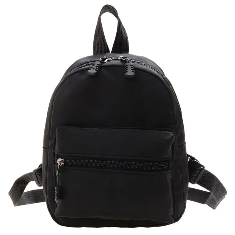 Fashion Solid Color Backpack Women Nylon Knapsack Preppy Style Mini Rucksacks bag for women Fatu Pondo Foundation