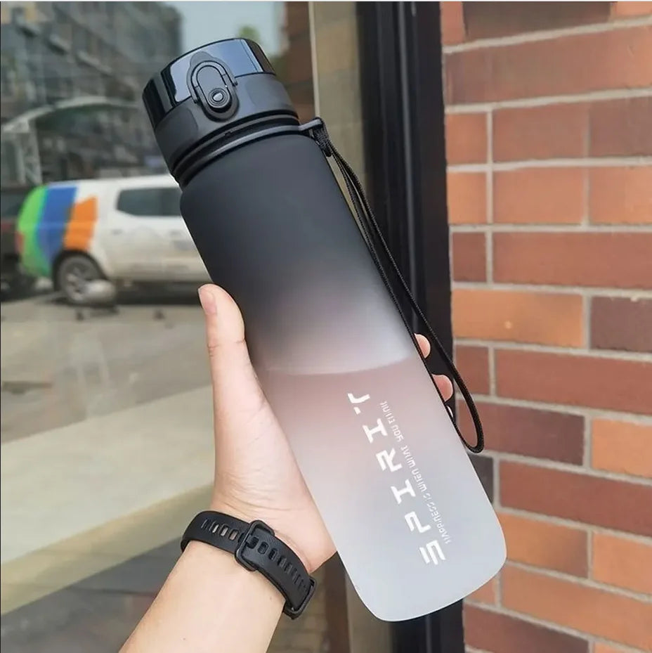 500ML/1000ML Large Capacity Sports Water Bottle Motivational Leak Proof Portable Reusable Plastic Cups Outdoor Travel Gym Jugs Fatu Pondo Foundation