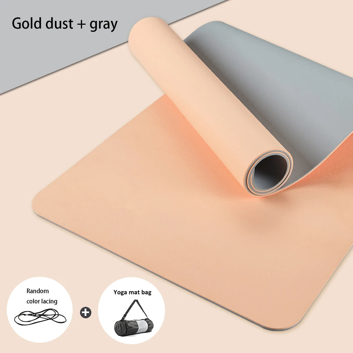 Yoga Mat,Double-Sided Non Slip Eco Friendly Fitness Exercise Mat with Strap TPE YogaMats for Women Men,for Yoga,Pilates,Exercise Fatu Pondo Foundation