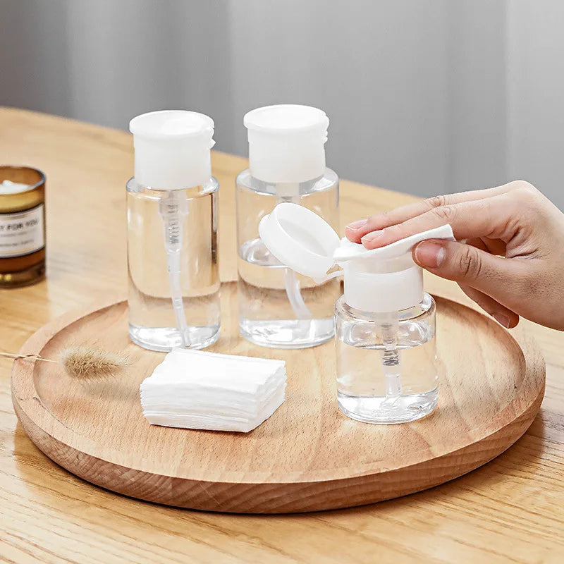 Refillable Bottles Push-type Bottling Push Down Empty Pump Dispenser Bottle for Nail Polish and Makeup Remover Bottle Packaging Fatu Pondo Foundation