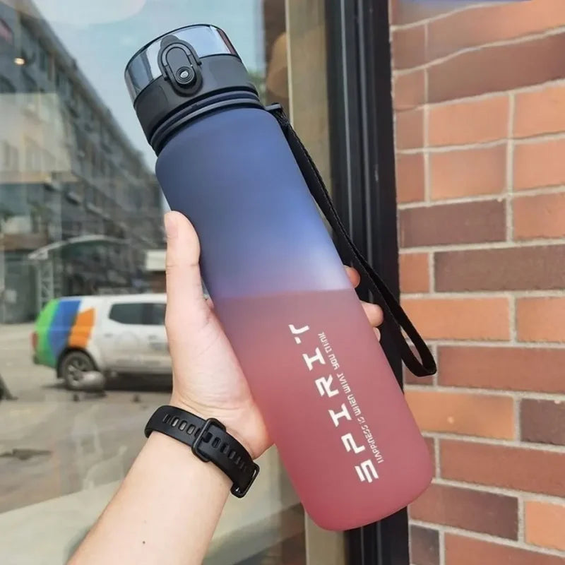 500ML/1000ML Large Capacity Sports Water Bottle Motivational Leak Proof Portable Reusable Plastic Cups Outdoor Travel Gym Jugs Fatu Pondo Foundation
