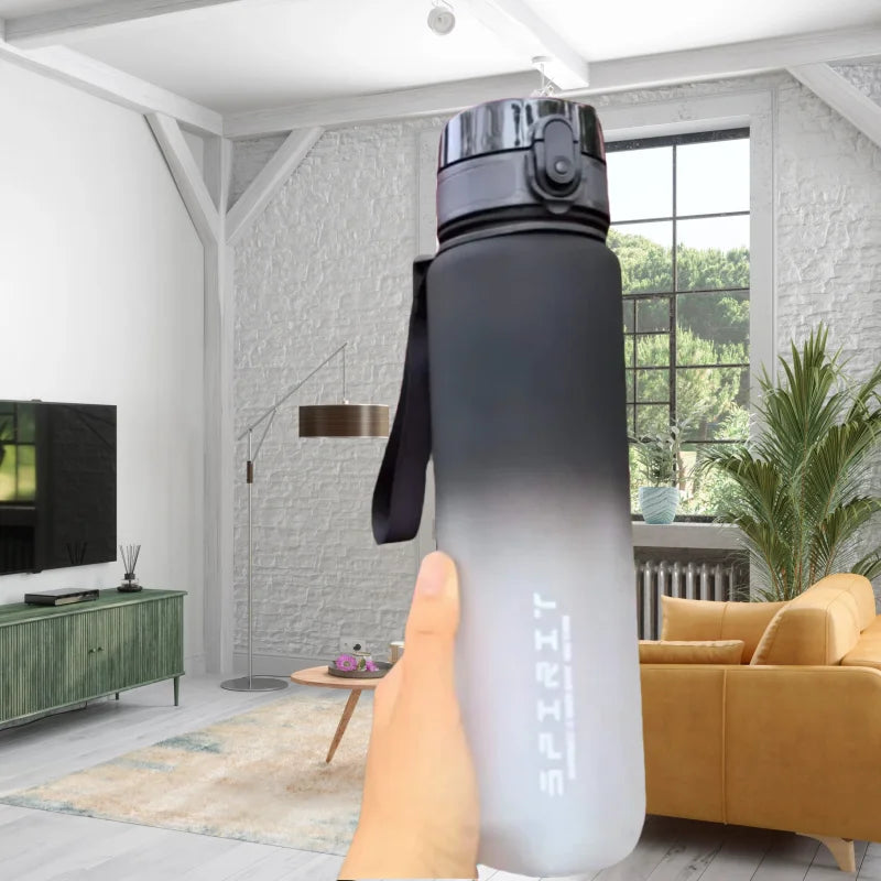 500ML/1000ML Large Capacity Sports Water Bottle Motivational Leak Proof Portable Reusable Plastic Cups Outdoor Travel Gym Jugs Fatu Pondo Foundation