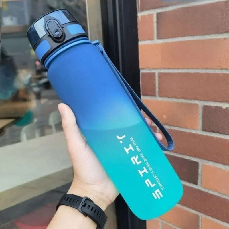 500ML/1000ML Large Capacity Sports Water Bottle Motivational Leak Proof Portable Reusable Plastic Cups Outdoor Travel Gym Jugs Fatu Pondo Foundation