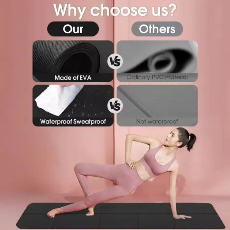 Yoga Mat Anti-skid Sports Fitness EVA Comfort Foam 4MM Thick Yoga Mat for Exercise Yoga and Pilates Gymnastics Mat Fatu Pondo Foundation
