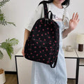 Corduroy Strawberry Backpack Students Schoolbag Multi-pockets Teenagers Adjustable Strap for Notebook Outdoor Mochilas Escolares Fatu Pondo Foundation