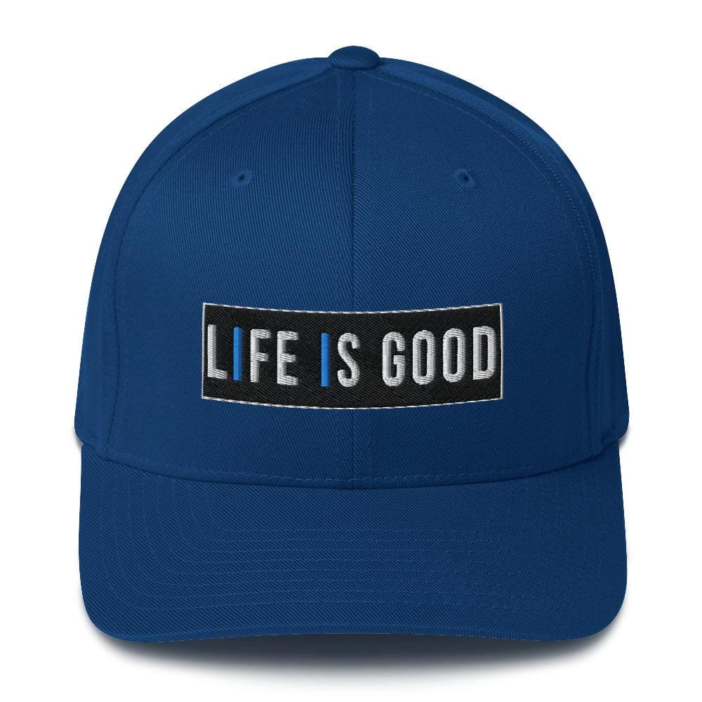 Embroidered Baseball Cap - Adjustable - Life is Good Print
