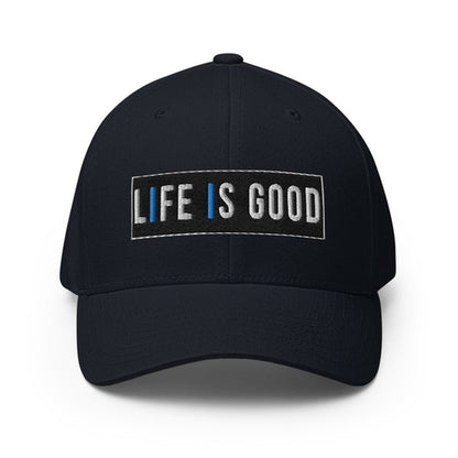 Embroidered Baseball Cap - Adjustable - Life is Good Print