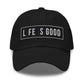 Embroidered Baseball Cap - Adjustable - Life is Good Print