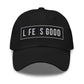 Embroidered Baseball Cap - Adjustable - Life is Good Print