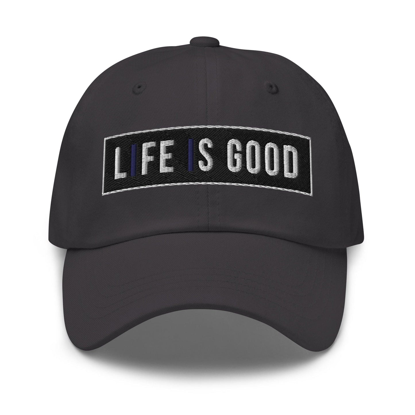 Embroidered Baseball Cap - Adjustable - Life is Good Print