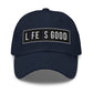 Embroidered Baseball Cap - Adjustable - Life is Good Print