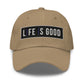 Embroidered Baseball Cap - Adjustable - Life is Good Print