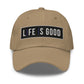 Embroidered Baseball Cap - Adjustable - Life is Good Print