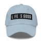 Embroidered Baseball Cap - Adjustable - Life is Good Print