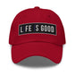 Embroidered Baseball Cap - Adjustable - Life is Good Print