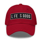Embroidered Baseball Cap - Adjustable - Life is Good Print