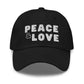 Embroidered Baseball Cap - Adjustable - Peace and Love