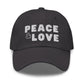 Embroidered Baseball Cap - Adjustable - Peace and Love