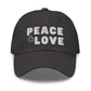 Embroidered Baseball Cap - Adjustable - Peace and Love
