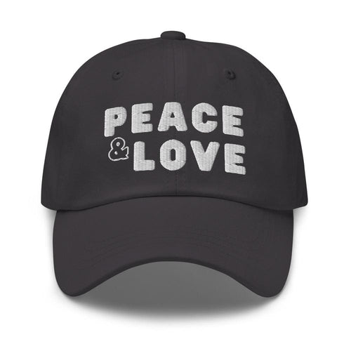 Embroidered Baseball Cap - Adjustable - Peace and Love
