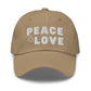 Embroidered Baseball Cap - Adjustable - Peace and Love
