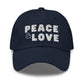 Embroidered Baseball Cap - Adjustable - Peace and Love