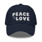 Embroidered Baseball Cap - Adjustable - Peace and Love
