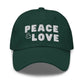 Embroidered Baseball Cap - Adjustable - Peace and Love