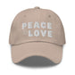 Embroidered Baseball Cap - Adjustable - Peace and Love