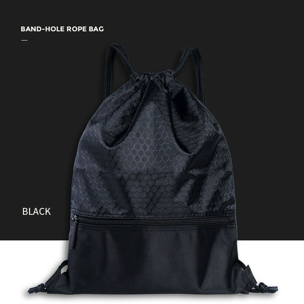 2019 Hot Man Women Polyester String Drawstring Back Pack Cinch Sack Gym Tote Bag School Sport Bag New Style